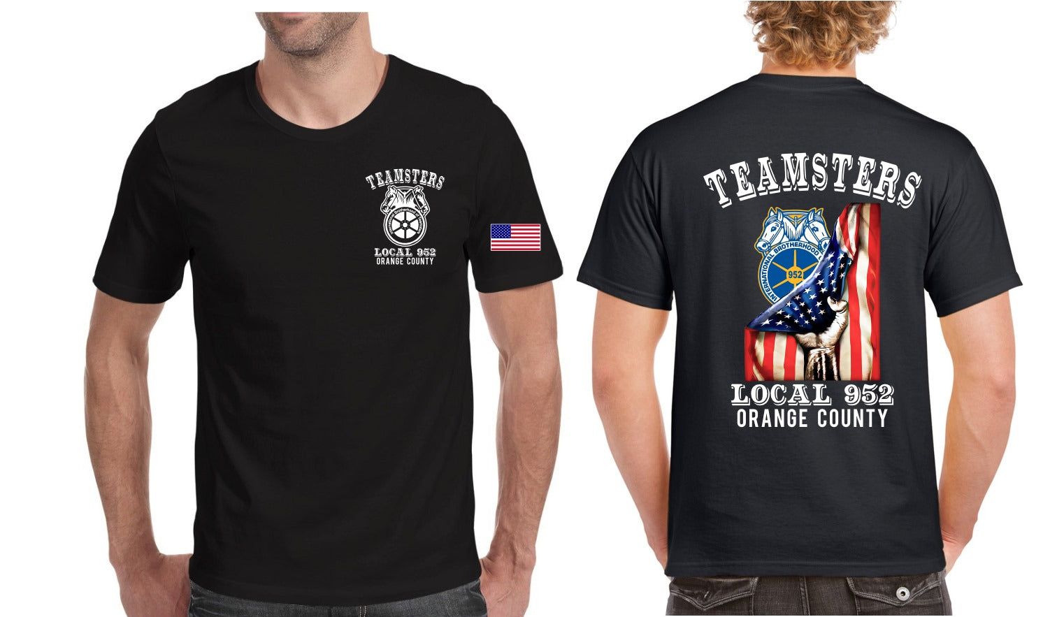 FLAG USA WHITE TEAMSTERS