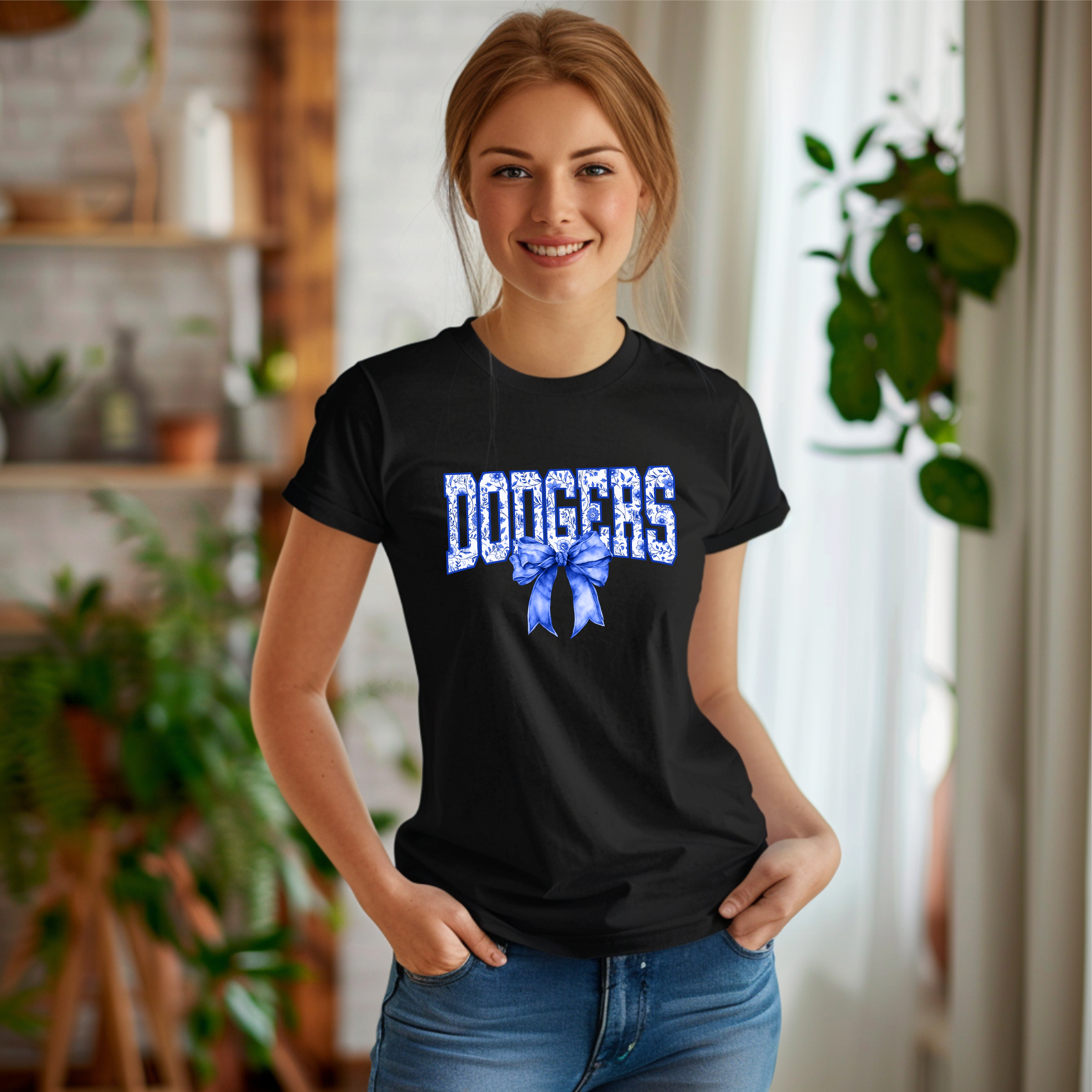WOMEN'S T-SHIRT FLOWER DODGERS