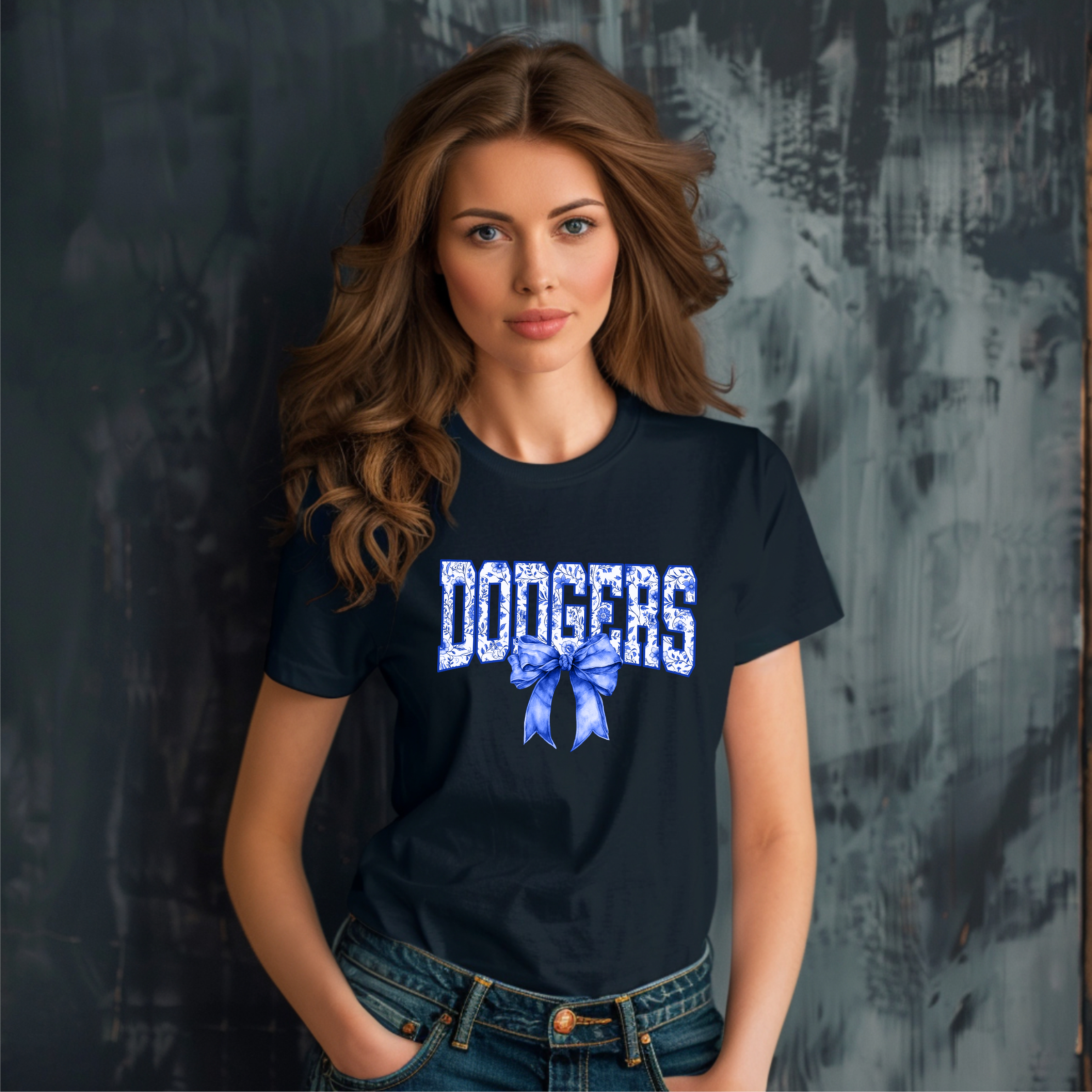 WOMEN'S T-SHIRT FLOWER DODGERS