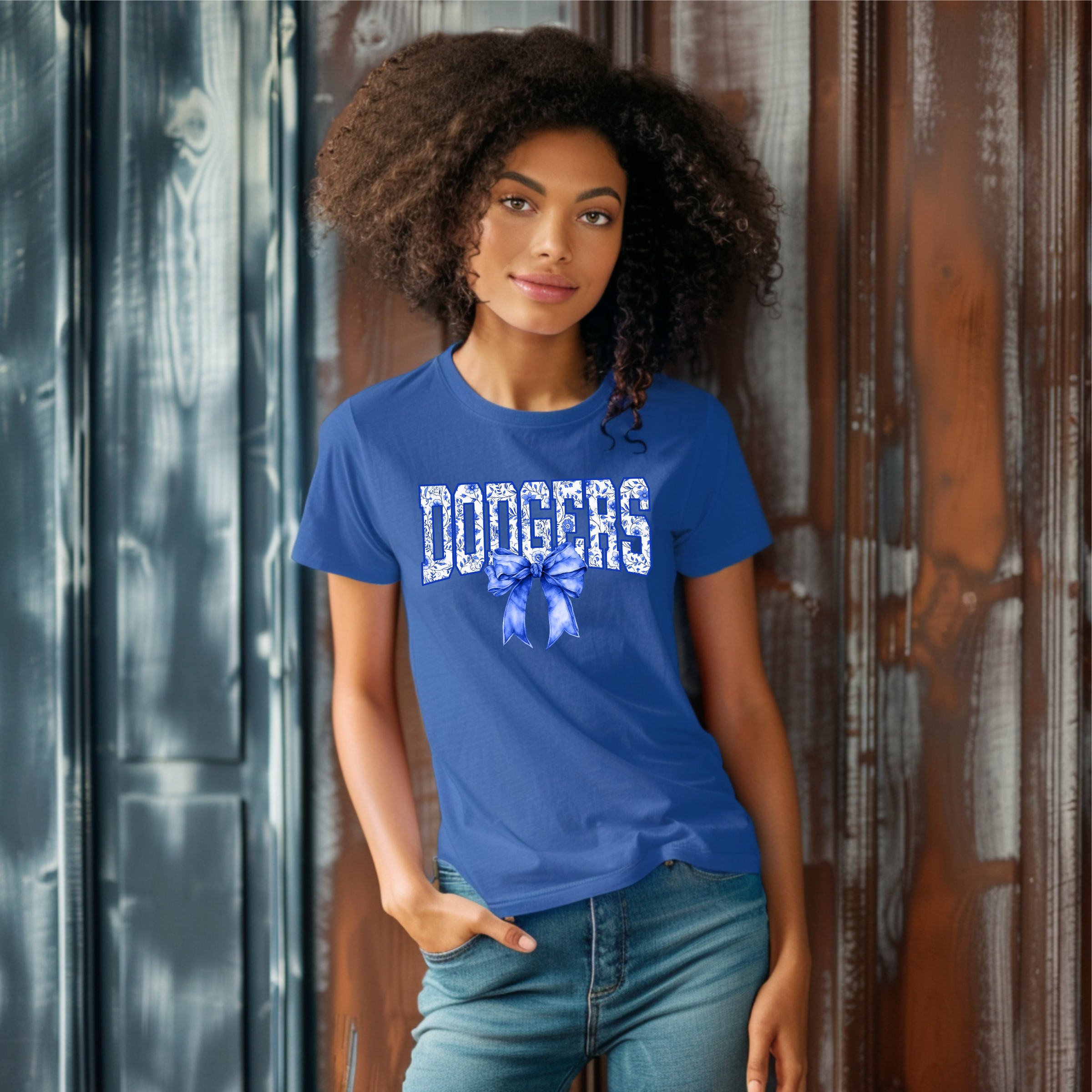 WOMEN'S T-SHIRT FLOWER DODGERS