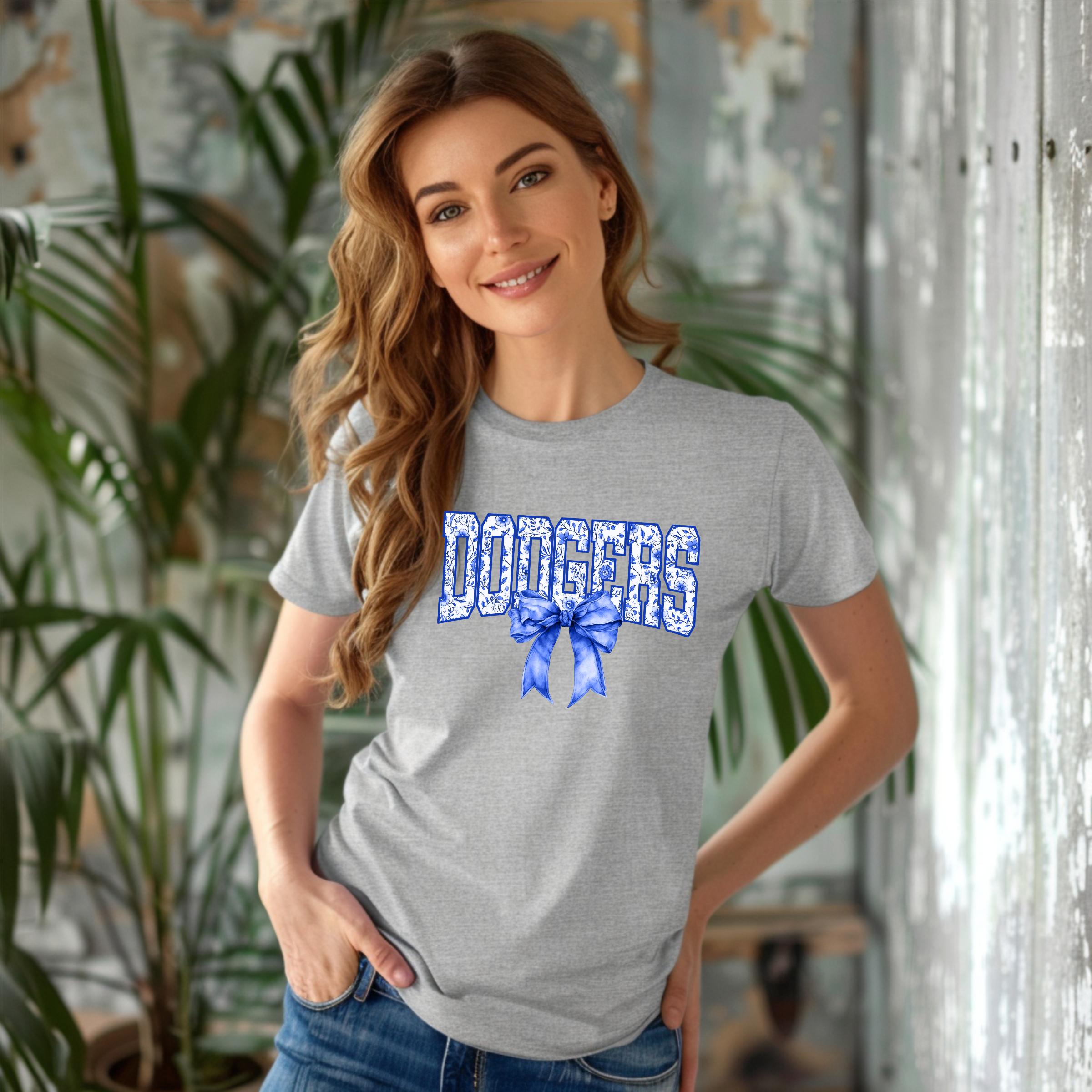 WOMEN'S T-SHIRT FLOWER DODGERS
