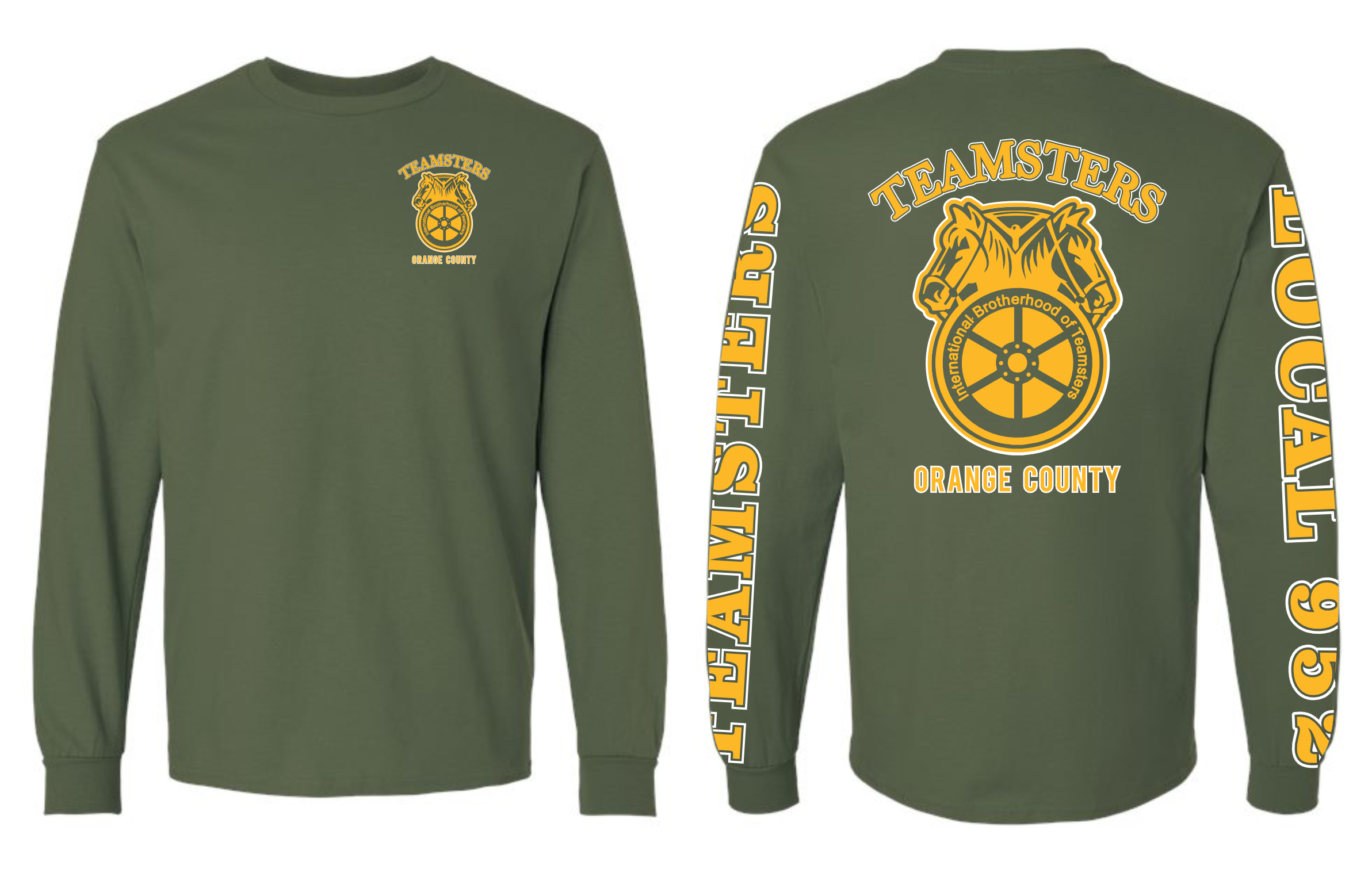 T-SHIRT LONG-SLEEVE TEAMSTERS GREEN