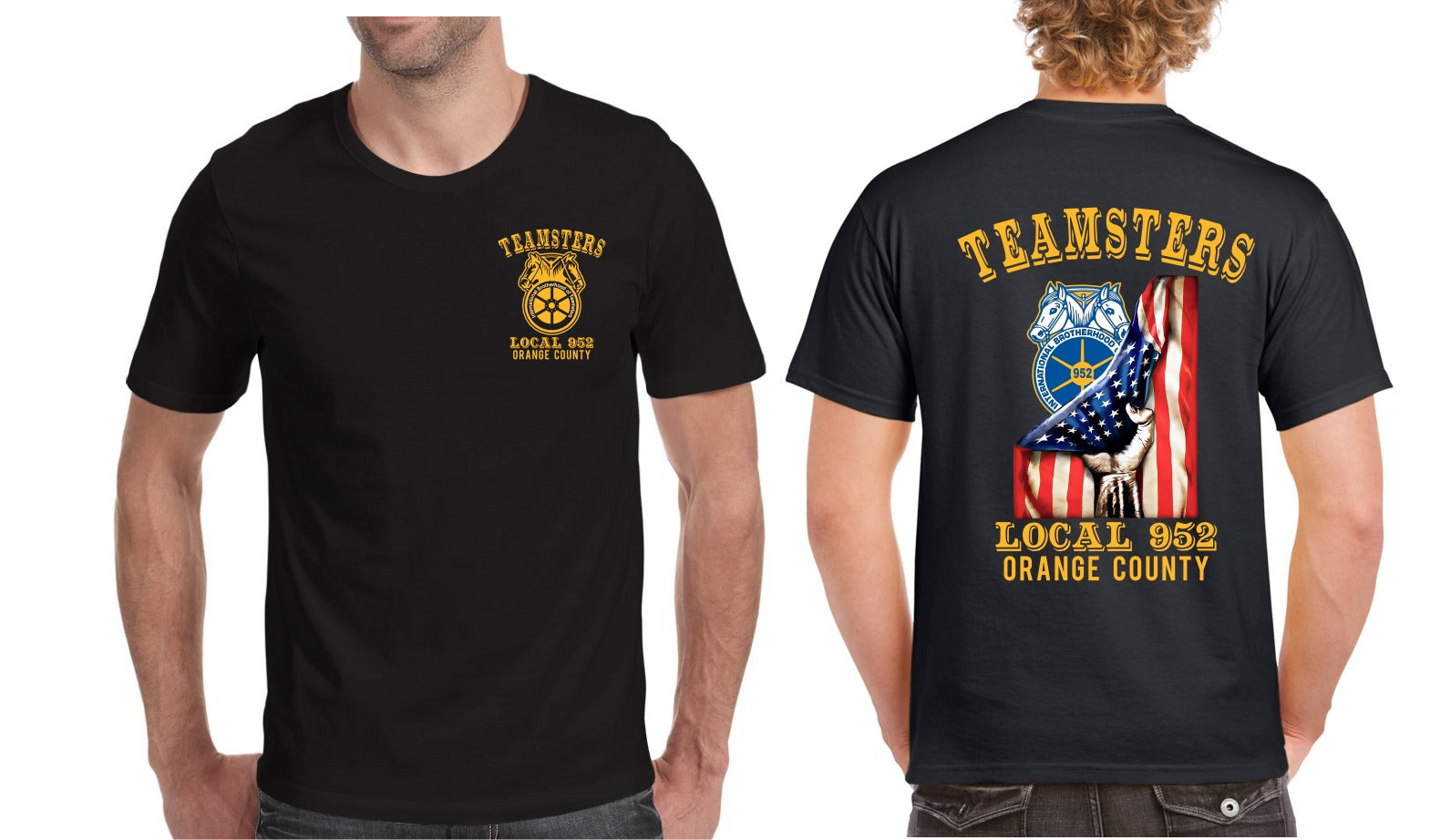 FLAG USA YELLOW TEAMSTERS